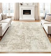 Soalmost Abstract Rug 8x10 Large Living Room Rugs Neutral Modern Washable Area Rugs for Bedroom D...