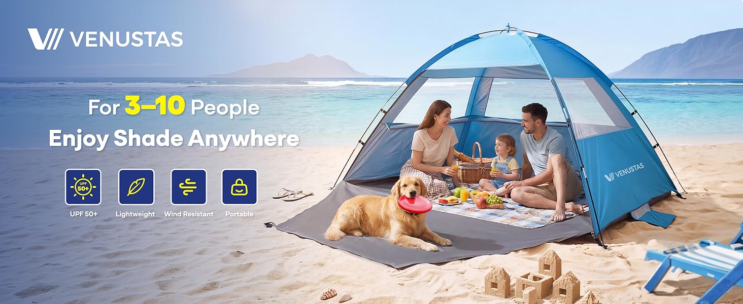 Venustas Beach Tent for 3-10 Person
