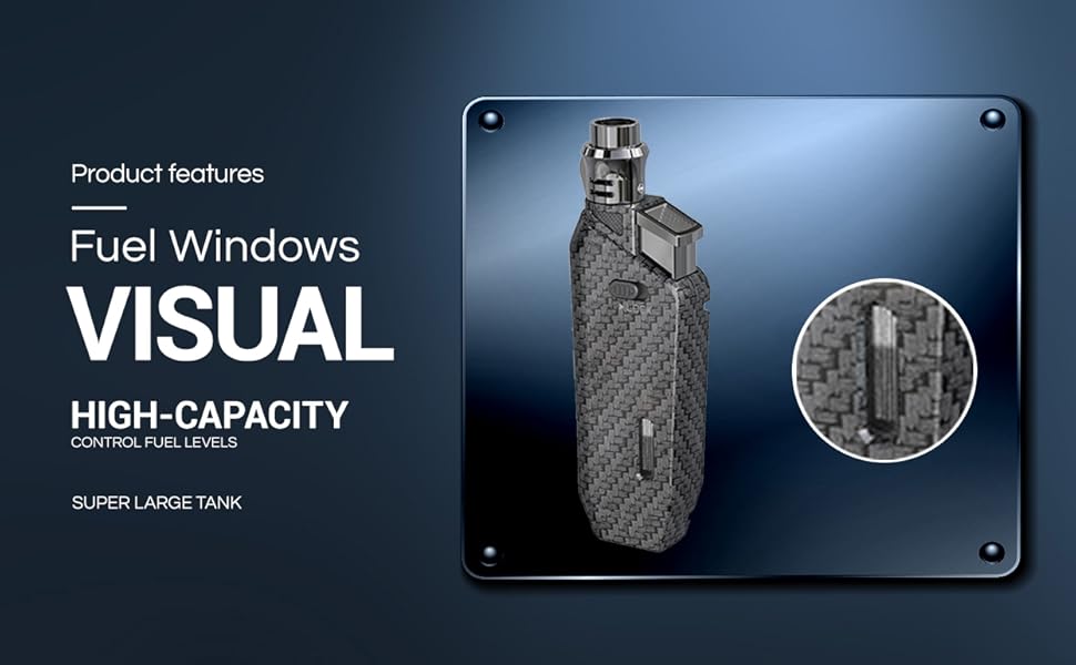 lighter with fuel window