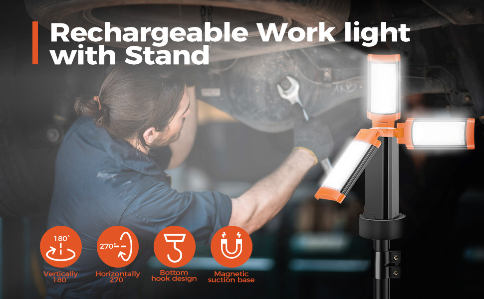 Rechargeable 10000mAh Camping Light with Adjustable Stand