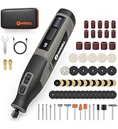 4V Cordless Rotary Tool Kit with 80Pcs, 4000mAh Long-lasting Battery, 6 Speeds 8000-28000RPM Rota...