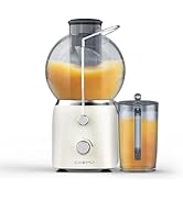 CKEMU Juice Fountain Centrifugal Juicer Machines | 3.5-inch Wide Chute | Italian-Made Chopping Bl...