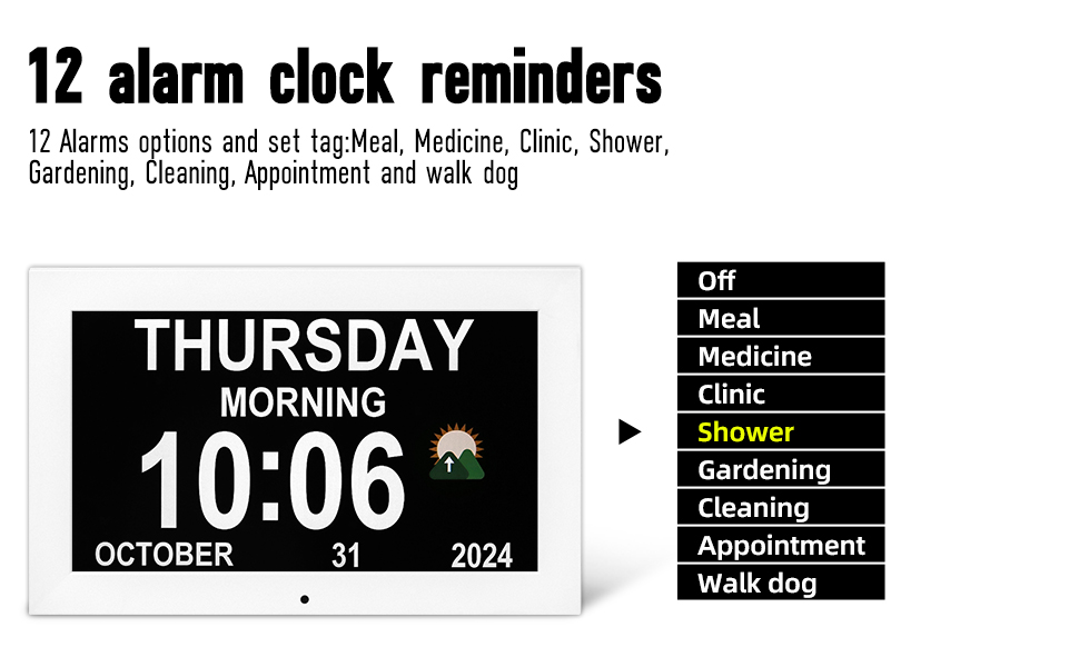 12 alarm clock reminders