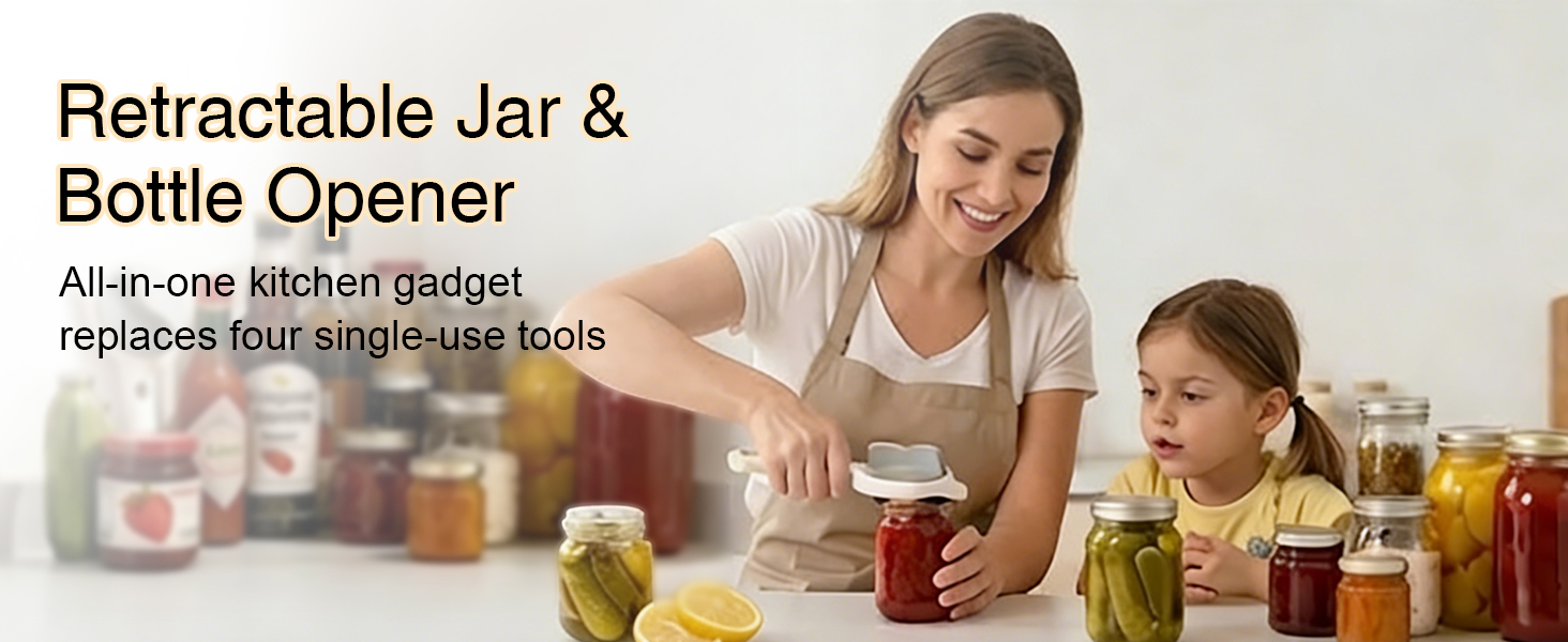 Retractable Jar &amp;amp; Bottle Opener