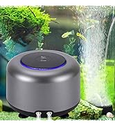 AQQA Aquarium Air Pump Ultra Quite Oxygen Air Pump 2 Outlets Powerful Adjustable Flow Air Pump fo...