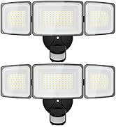 Onforu 2 Pack 100W LED Security Lights Motion Sensor Outdoor, 9000LM Super Bright Flood Light Mot...
