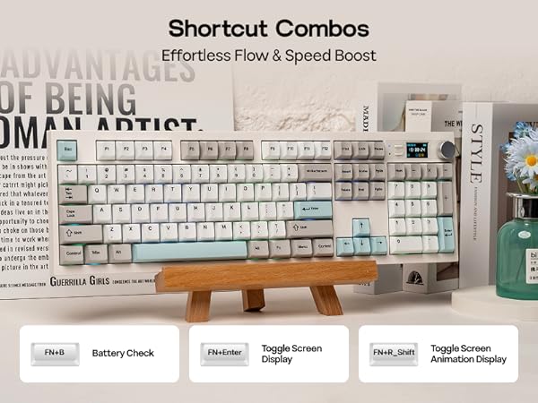 Full Size Mechanical Keyboard with Screen &amp; Knob