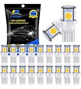 YM E-Bright T10 LED Bulb 194 168 2825 W5W 5050 5-SMD Replacement for Truck Interior Lights Cleara...