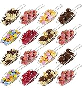 Mini Clear Acrylic Plastic Scoops [24 Pack] for Candy, Ice Cream Bar, Jars, Containers, Coffee, F...