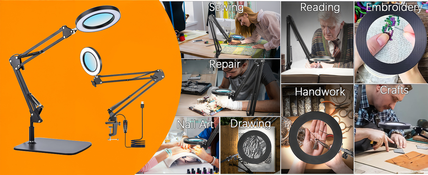 Tabale Lamp Magnifier