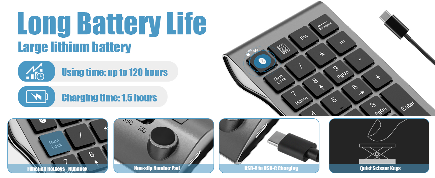 bluetooth number pad