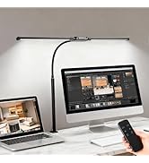 fuaoddda LED Lamp for Home Office, Remote Adjustable Lamp, Double-Head Large-Size Lighting Range,...