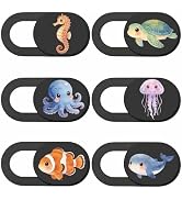 PRESSINART 6Pcs 6 Styles Ocean Camera Cover Slide Cute Privacy Guard Accessories, 0.04 Inch Ultra...