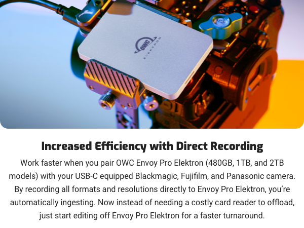 Envoy Pro Elektron: IP67 rated, USB-C cable, Type-A adapter, universal compatibility USB 3 / USB-A