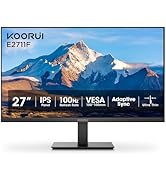 KOORUI 27 Inch Monitor, Full HD 1080P 100Hz Computer Monitor, IPS Display, HDMI, VGA, 4ms Respons...