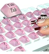 Zooplan 80 Pcs Self-Adhesive PC Keyboard Keys for Long Nails Typing and Gaming, ??Anti-Damage Sym...
