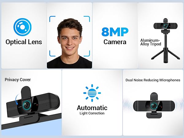 4K web cam with tripod