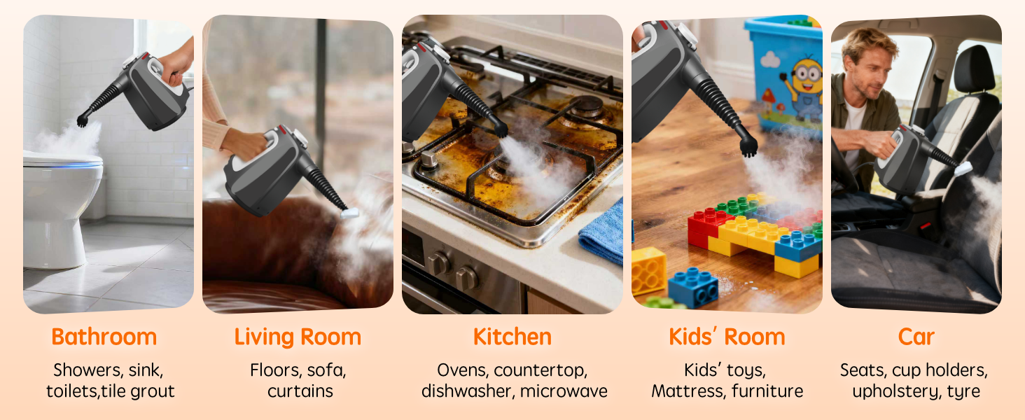 hand held steam cleaner for all surfaces