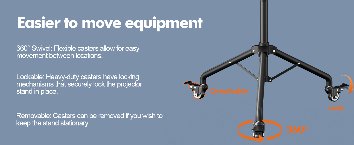 Flexible casters allow for easy movement between locations