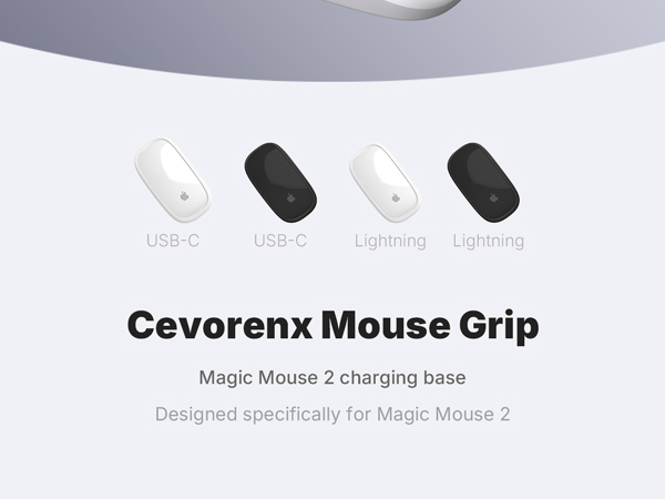 Cevorenx Mouse Grip Magic Mouse 2 charging base Designed specifically for Magic Mouse 2
