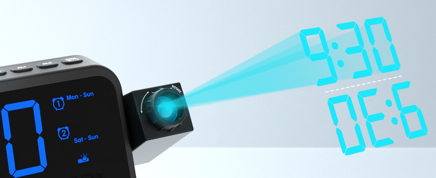 projector alarm clock for bedroom