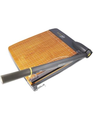 Westcott TrimAir Titanium Bonded Wood Guillotine Paper Trimmer, 12-Inch (15106)