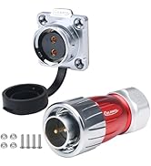 CNLINKO M20 Waterproof Connector,DH Series 20 2/3/4/5/7/9/12 Pin Bayonet Connecting Type Metal Sh...