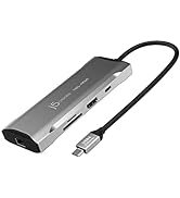 j5create USB C Hub - 4K 60Hz HDMI, USB-C 10Gbps, 2 USB-A 10Gbps, 100W PD with USB-C 5Gbps, Ethern...