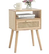 rattan side table