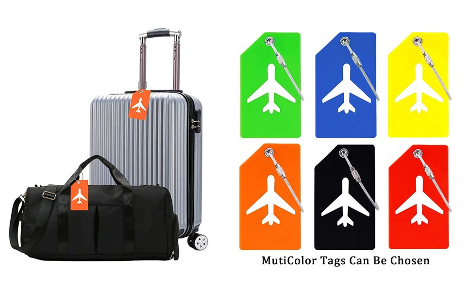 muticolor luggage tags