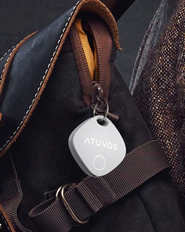 ATUVOS Luggage Tracker, Key Finder, Smart Bluetooth Tracker Pairs with Apple Find My (iOS Only)