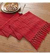 Niviy Christmas Table Runner for Red Tassel Home Decor 72 Inches Long, Winter Xmas Holiday Rustic...