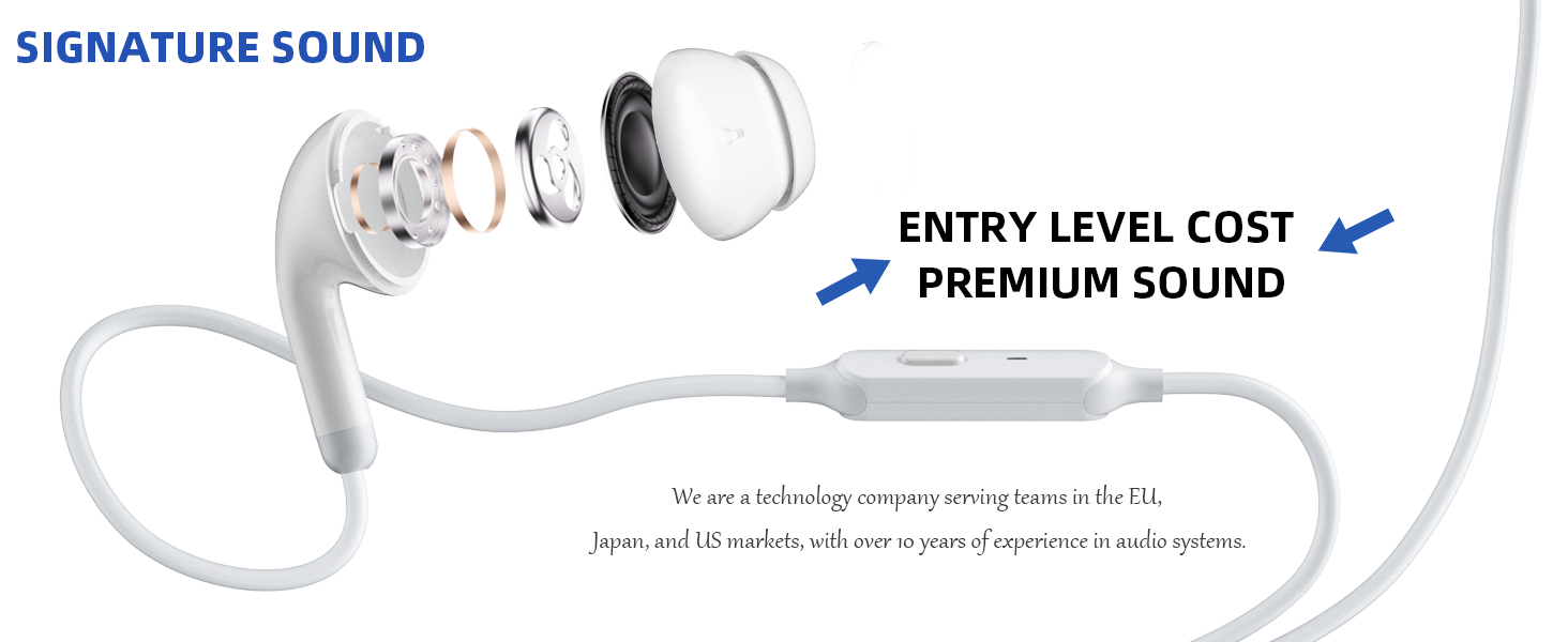 3.5mm Earbuds Hi-Fi Stereo Headphone Bass Wired Earphones with Mic Volume Control for iPhone 6