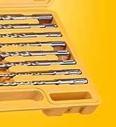 TGFTGF 17-Piece SDS Plus Rotary Hammer Drill Bits and Chisel Set, YG8C Carbide Tips, SDS Plus Bit...
