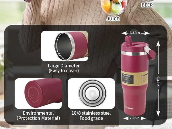 insulated water bottle; water bottle with straw; water bottle with handle; leak proof water bottle;