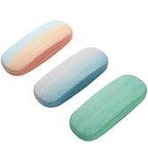 ANLIOTO 3 Pack Glass Cases Hard Shell, Portable Hard Eyeglasses Case Linen Fabrics Eyeglass Organ...