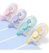 Four Candies White Correction Tape, 39.4 Feet, 4 Pack Easy to Use Applicator for Instant Correcti...