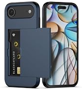 Nvollnoe Compatible with iPhone Air Case with Card Holder Dual Layer Heavy Duty Protective Shockp...
