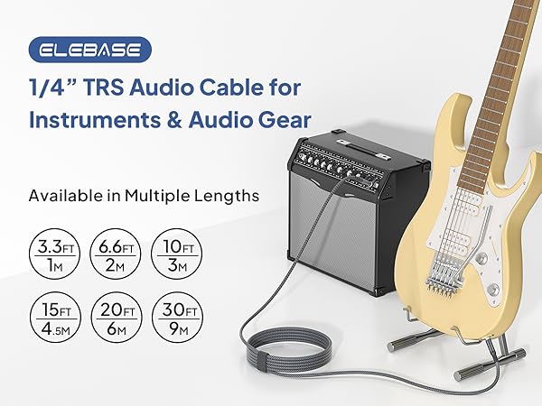 6.35mm trs guitar cable