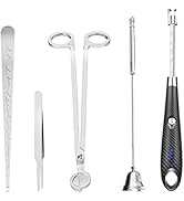 5 in 1 Candle Accessory Set,Candle Wick Trimmer Cutter,Candle Wick Dipper,Candle Wick Snuffer,Rec...