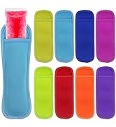 Popsicle Holders 8 Pcs Popsicle Sleeves Freezer Ice Pop Sleeves Colorful Ice Popsicle Sleeves Holder