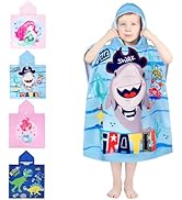 TEUEN Kids Beach Towels with Hood, Soft and Absorbent Pool Towels Toddler Bath Towel for 0-7 Year...