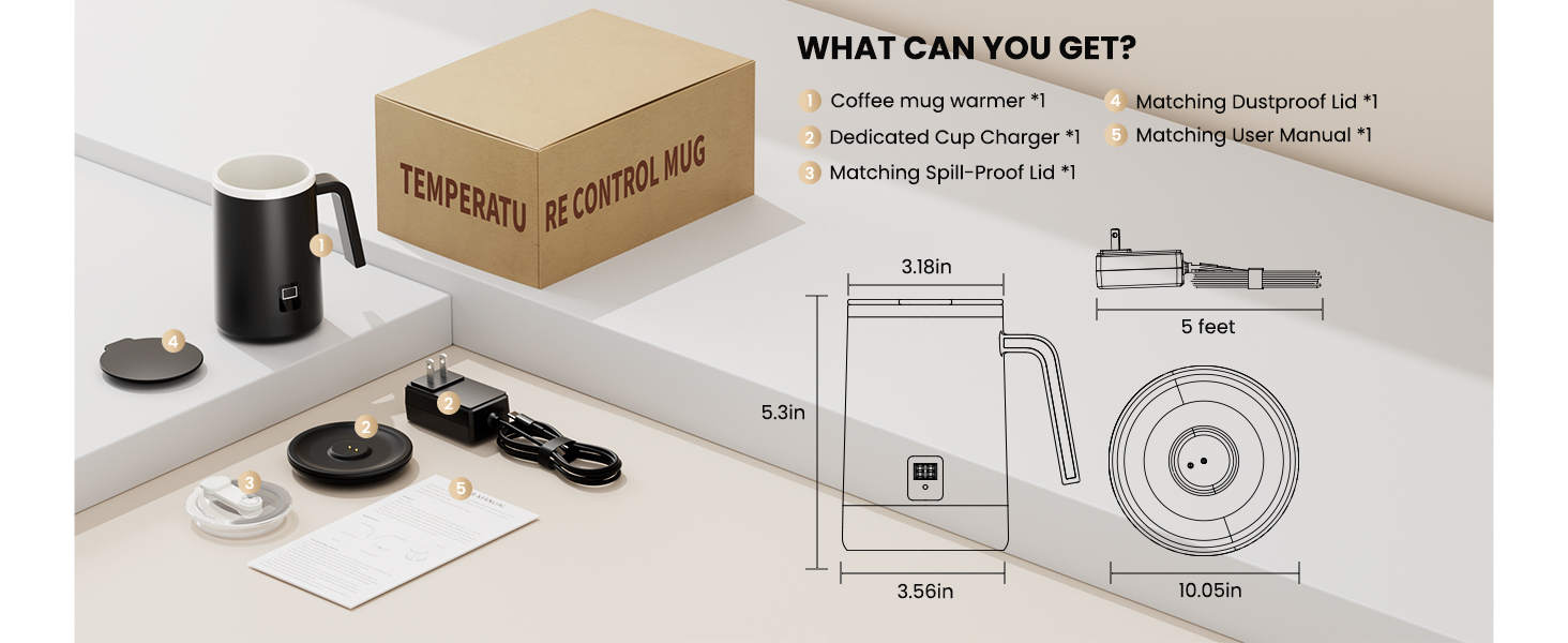 self heating mug