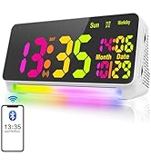 PERSUPER 120db Super Loud Alarm Clock for Heavy Sleepers, Bluetooth Connection, 15 Wake Up Sounds...