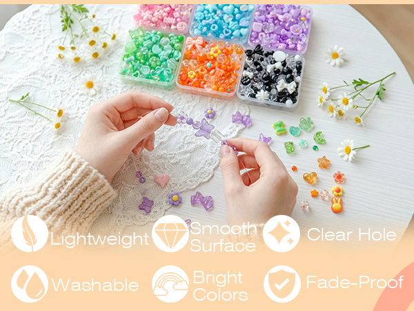 Jewelry Making Crafts Kawaii Bow Star Flower Assorted Beads