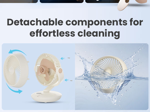 Detachable components for effortless cleaning