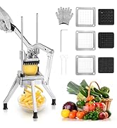 WICHEMI Commercial Vegetable Chopper Dicer with 3 Replacement Blades, Heavy Duty Food Dicer Chopp...