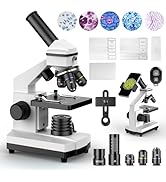 PalliPartners Compound Microscope Powerful Biological Microscopes for School Laboratory Home Educ...