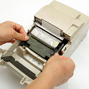 printer ribbon installation step 2