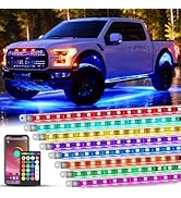Nilight 8Pcs RGBW Aluminum Underglow Neon Accent Strip Lights 252LEDs Door Assist Multi Color DIY...